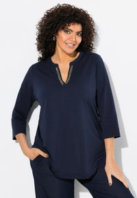 Ulla Popken Langærmet T-shirt - marine