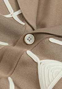 Reiss REGULAR FIT - TERRAZZO GEOMETRIC EMBROIDERY  - Camisa - taupe brown
