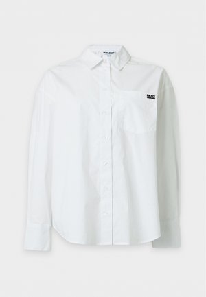 DKNY, LONG SLEEVE BUTTON FRONT PLACED GRAFFITI LOGO - Πουκαμίσα με κουμπιά - white/black