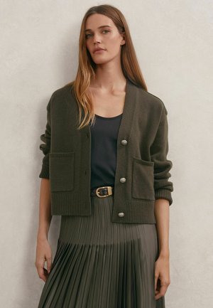 REGULAR FIT - MAYA - Kardigán - khaki green