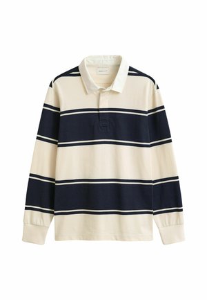 GANT, STRIPED RUGGER - Polo shirt - evening blue
