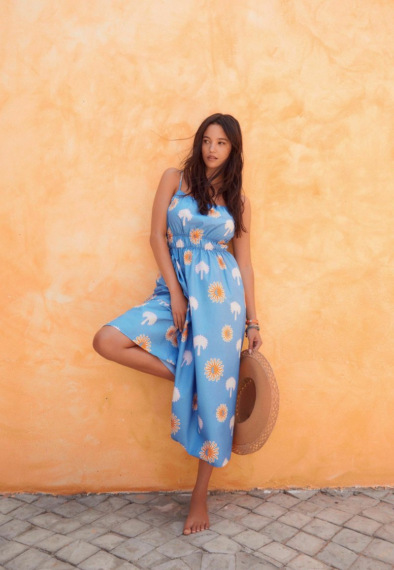 Next STRAPPY MIDI - REGULAR FIT - Nappali ruha - blue white