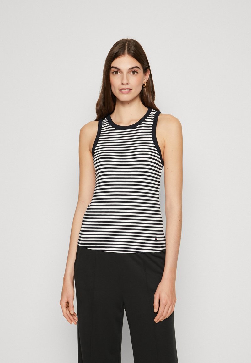 Tommy Hilfiger SLIM TANK - Top - desert sky/white