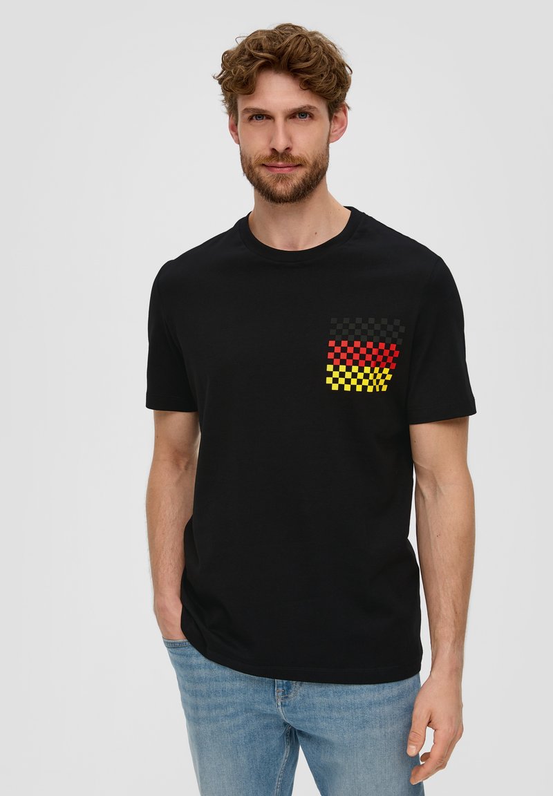 s.Oliver Camiseta estampada - schwarz