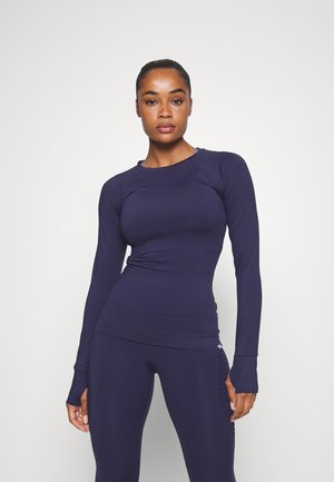 DAMEN LONGSLEEVE - Long sleeved top - dark blue