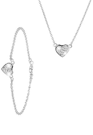 SET - Ketting - zilveren kleur