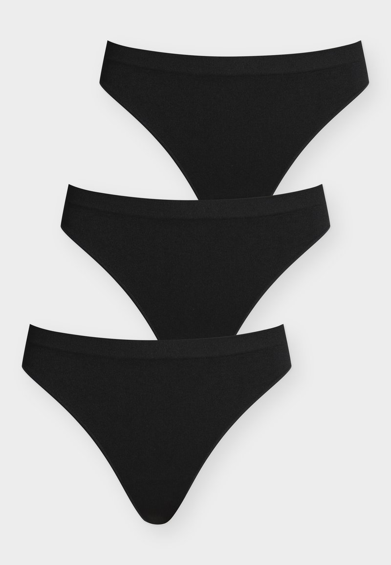 ONLY Carmakoma CARVICKY THONG 3 PACK - Perizoma - black/nero - Zalando.it