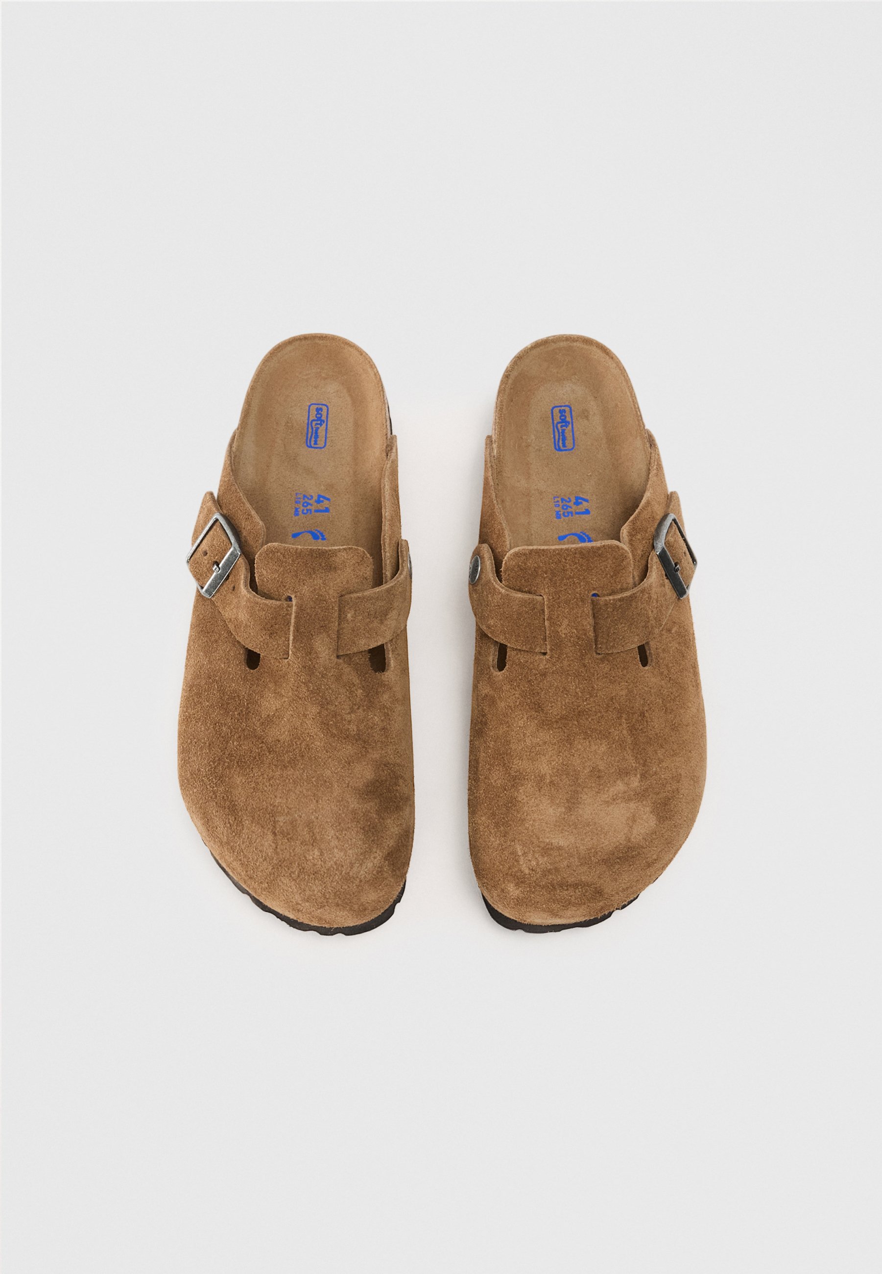 靴 BIRKENSTOCK Boston SFB Suede Birkenstock BOSTON SFB LEVE DARK TEA TONAL FBS - NARROW
