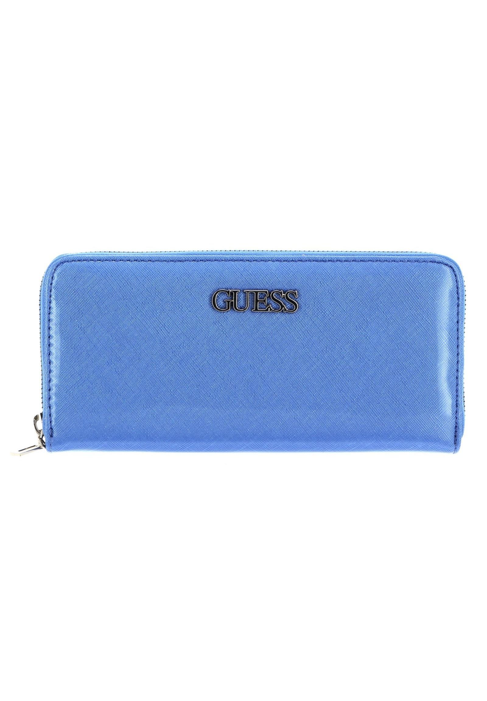 guess blue wallet