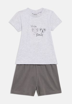 UNISEX SET - Šortky - hellgrau mélange/anthrazit light grey mélange/anthracite