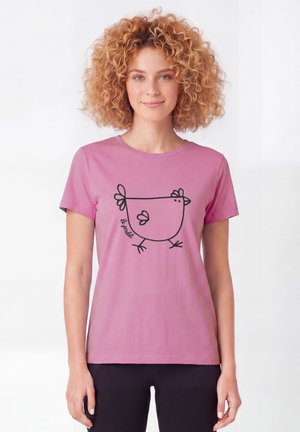 watapparel, LE POULET - DAS HUHN - T-shirt imprimé - bubble pink