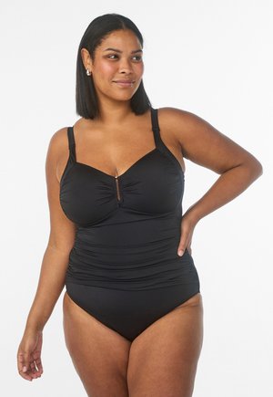 MIT RINGDETAIL UND DRAPIERUNG - Ujumistrikoo - black