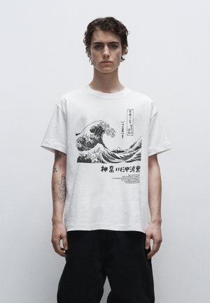 Henry Tiger APOH LONDON APOH HOKUSAI MONO - T-shirt print - white