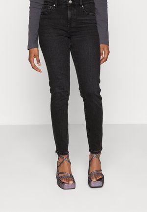 Gina Tricot Petite MID WAIST SKINNY JEANS - Jeans Skinny Fit - black