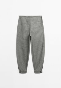 SAROUEL WITH BUTTON DETAILS - Trousers - grey