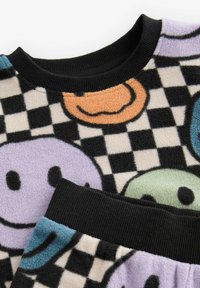 Next SINGLE SOFT TOUCH  REGULAR FIT SET - Nachtwäsche Set - neutral black checkerboard smile face