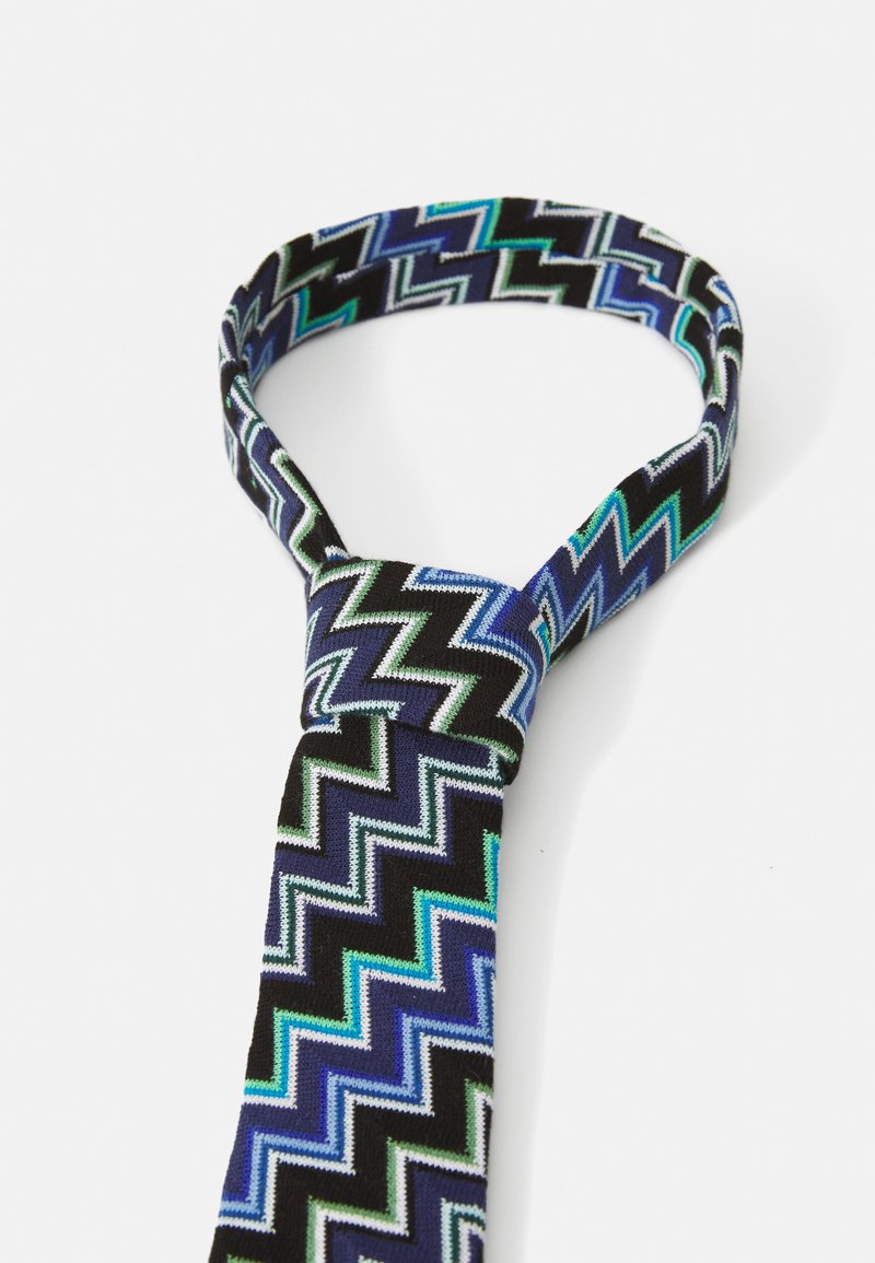 Cravate Missoni Neuve 100% Soie à Rayures Multicolores - Pour Homme
