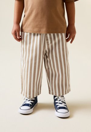 Next, Jean droit - tan white stripe