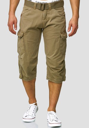 MIT GÜRTEL NICOLAS - Shorts - greige