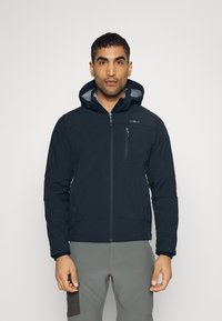 CMP MAN JACKET ZIP HOOD - Softshell dzseki - blue/cemento