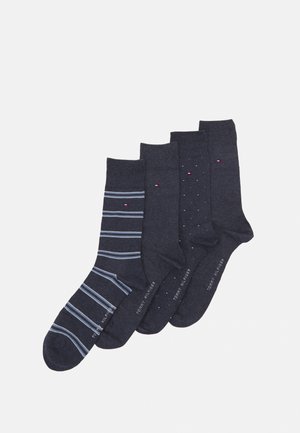 Tommy Hilfiger MEN SOCK GIFTBOX STRIPE DOT 4 PACK - Κάλτσες - blue