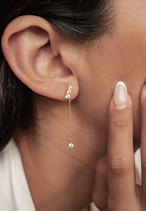 Hey Happiness, CRYSTAL BAR DANGLE - Earrings - gold-coloured