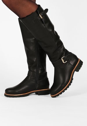 979-21 SCHWARZ YAK DAMEN LAMMFELL STIEFEL, STIEFEL LAMMFELLFUTTER, DAMEN