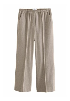 BRUSHED ELASTICATED WAIST WIDE - Housut - beige