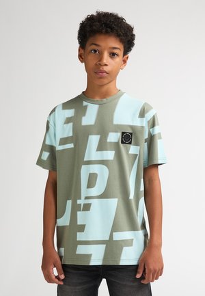 ALL-OVER MONTAÑA - T-Shirt print - sage