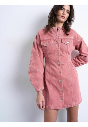 TSHARPER KURZES - Spijkerjurk - pink glo