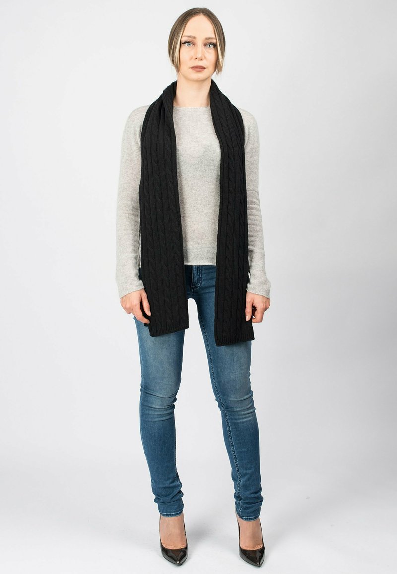 Dalle Piane Cashmere BRAIDED - Sjal / Tørklæder - nero
