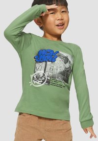 s.Oliver WEICHES MIT FRONTPRINT - Longsleeve - hellgrün