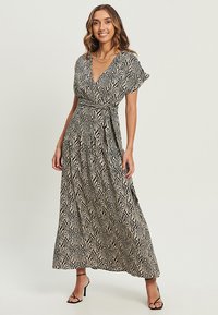 TUSSAH TILDA - Maksi suknelė - black white zebra