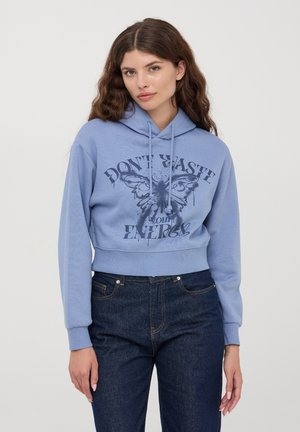 CROP - Bluza z kapturem