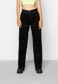 Monki Tygbyxor - black