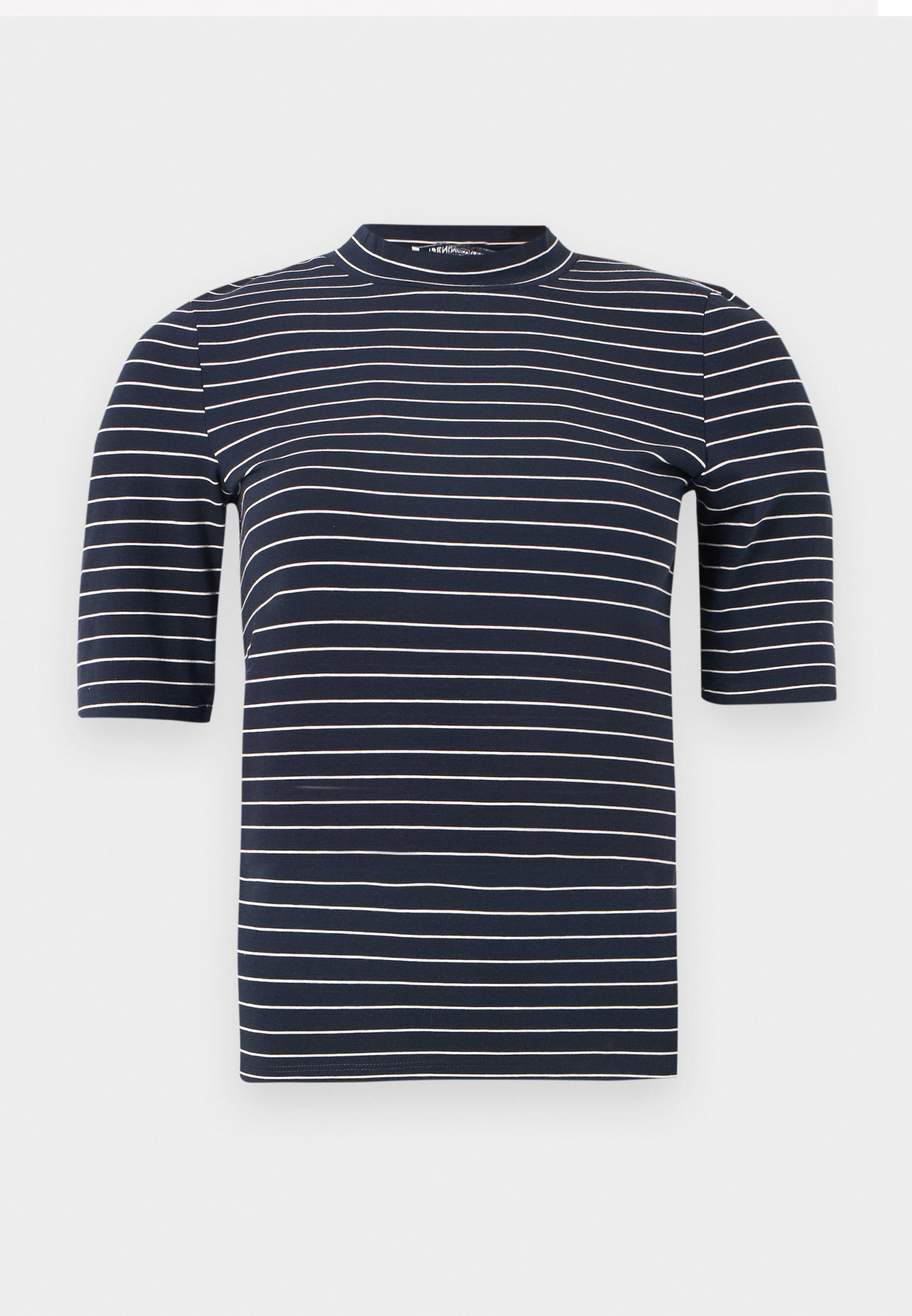 売れ筋商品|||トム テイラー デニム Tシャツ レディース トップス MOCK NECK STRIPE  - Print T-shirt - navy/white 1012686_18815_1.jpg