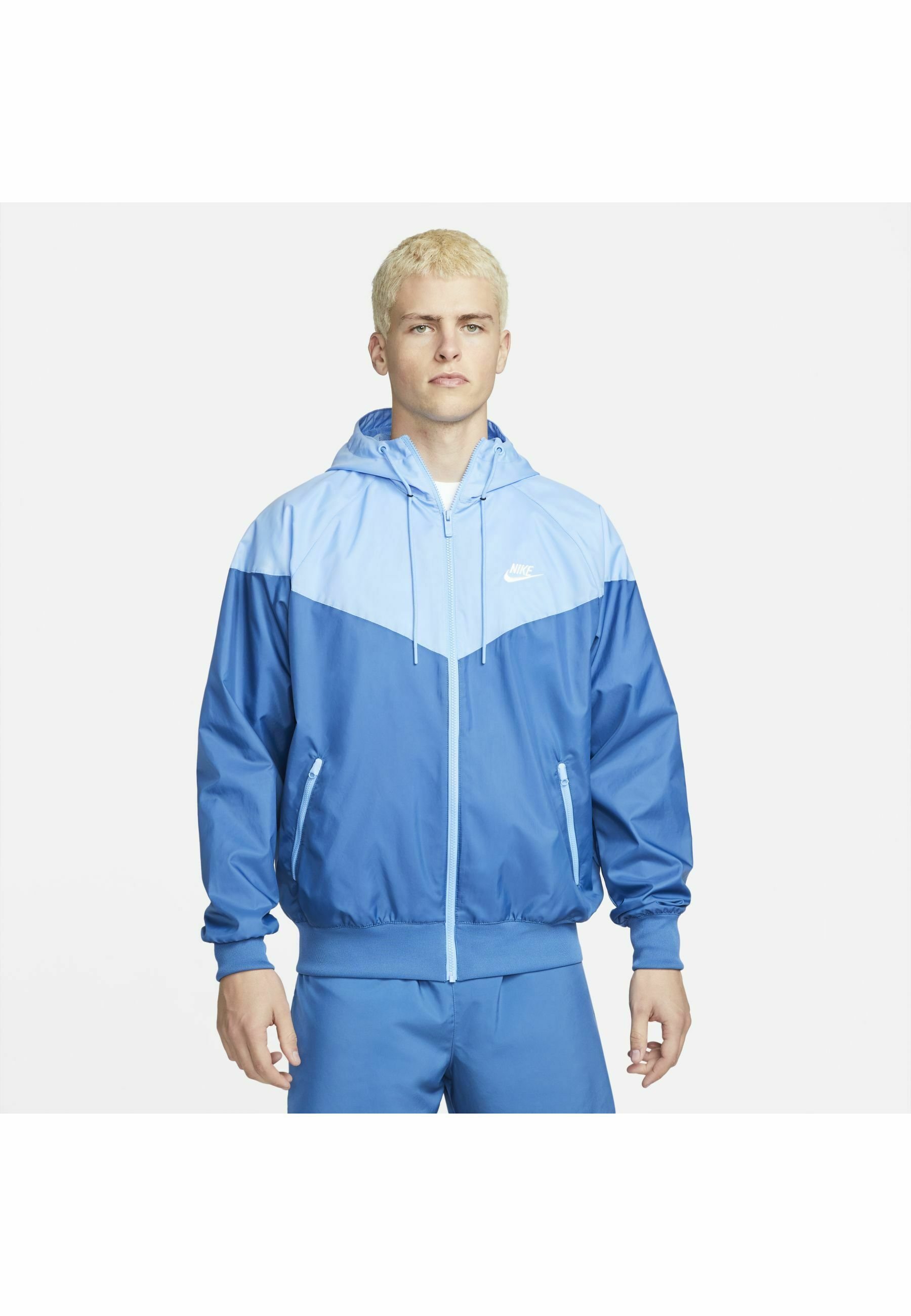 Nike Veste Running Coupe-Vent - Bleu/Bleu Foncé/Argenté