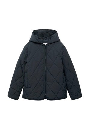 HOOD QUILTED - Wintermantel - navy