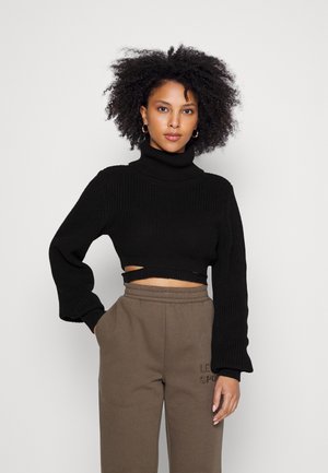 Gestuz - NiniaGZ ls wool roundneck - Black