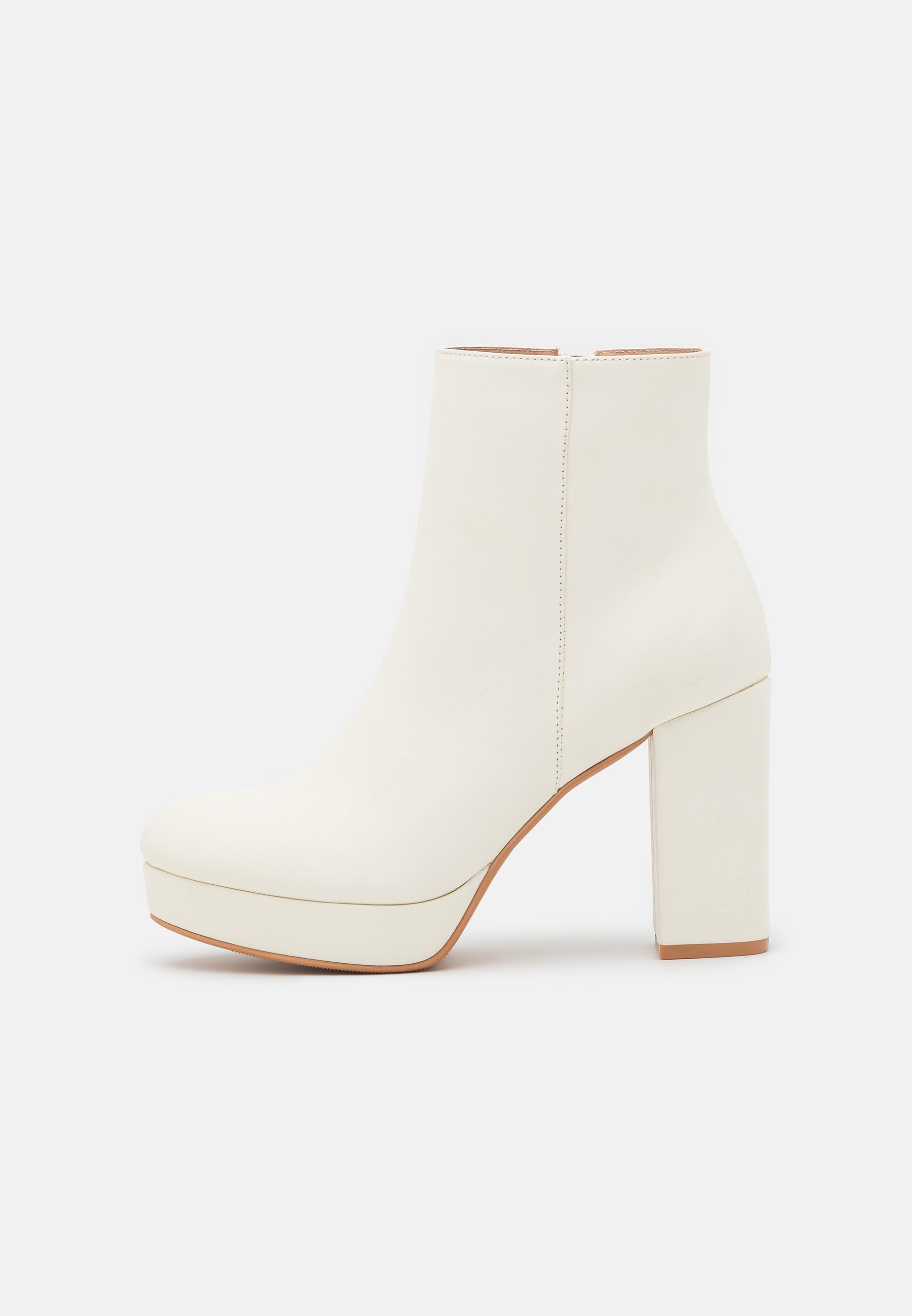 Anna Field Enkellaarsjes met plateauzool - white/wit - Zalando.nl