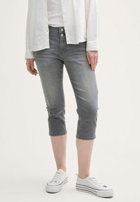 TOM TAILOR TTKATE Capri - Kavbojke slim fit - clean mid stone grey denim