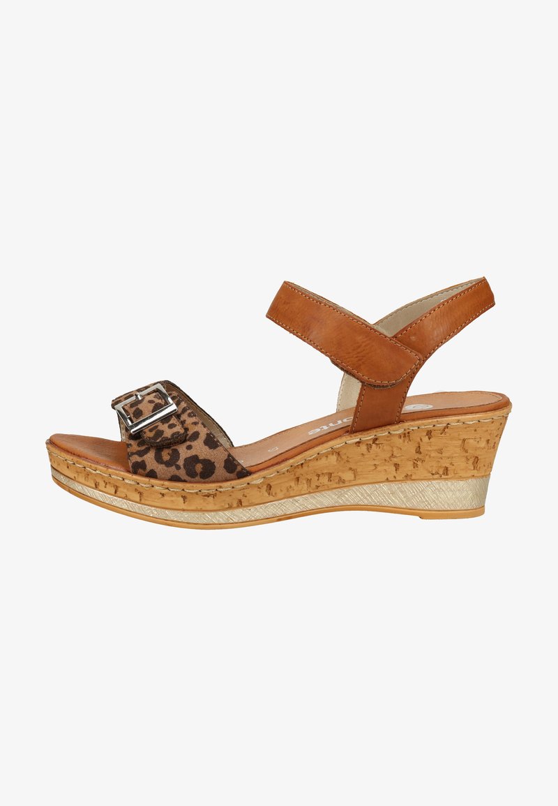 Remonte Platform sandals - loam/cayenne