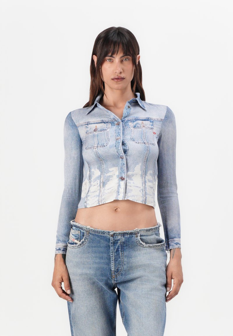 Diesel Overhemdblouse blauw denim/bluedenim