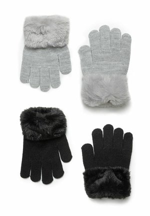 2 PACK WITH CUFFS - Fingerhandschuh - black grey