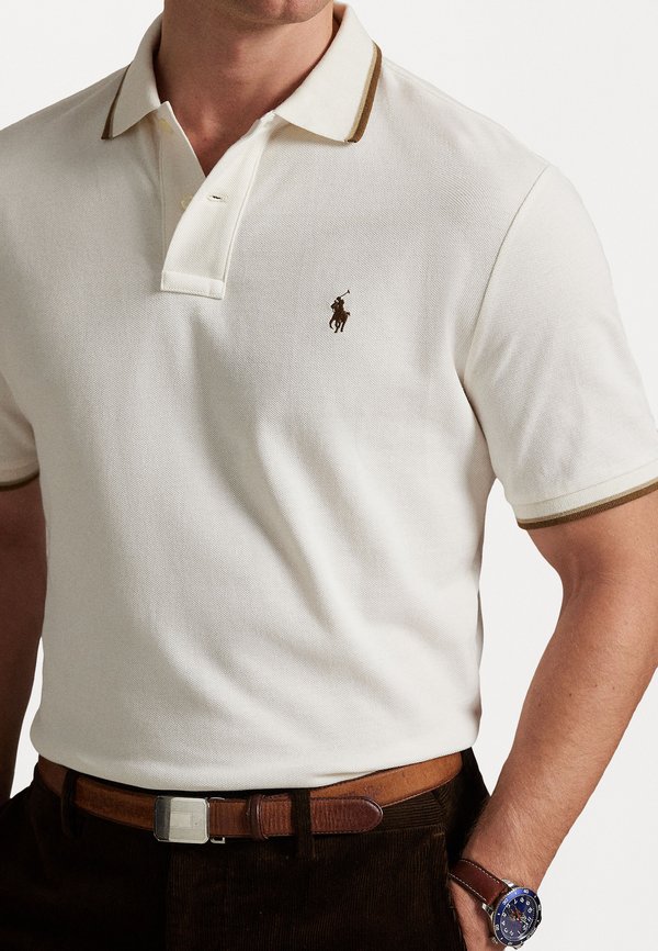 CUSTOM SLIM FIT MESH POLO SHIRT - Polo shirt - pale cream3