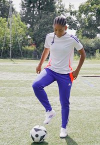 adidas Performance TIRO24 WOMEN - Sport T-shirt - white/lucid blue/app solar red