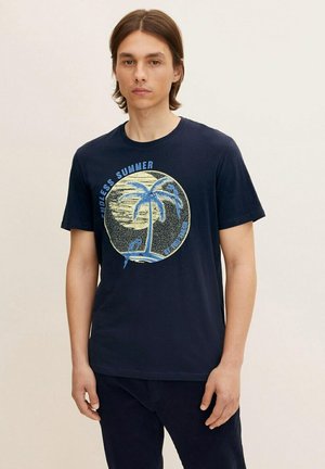 Print T-shirt - sky captain blue