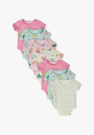 7 PACK SHORT SLEEVE - Glaustinukė - purple white mint