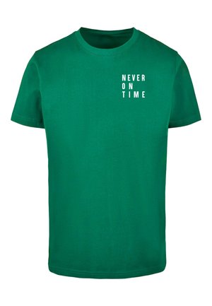 NEVER ON TIME TEE - T-shirt imprimé - forest green