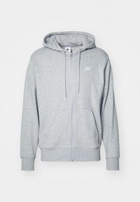 CLUB - Sweatjakke - dark grey heather/light smoke grey/white